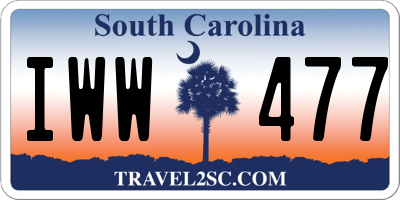 SC license plate IWW477