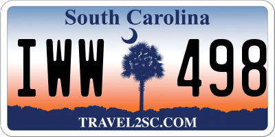 SC license plate IWW498