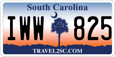 SC license plate IWW825