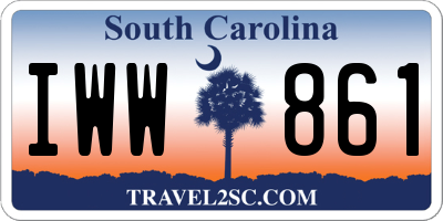 SC license plate IWW861