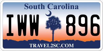 SC license plate IWW896