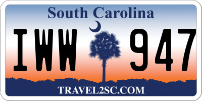 SC license plate IWW947