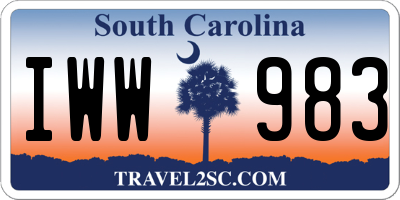 SC license plate IWW983