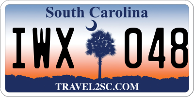SC license plate IWX048