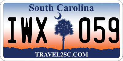 SC license plate IWX059