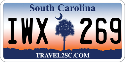 SC license plate IWX269