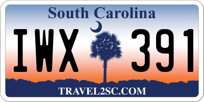 SC license plate IWX391