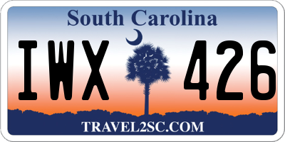 SC license plate IWX426