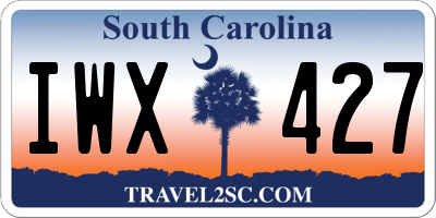 SC license plate IWX427