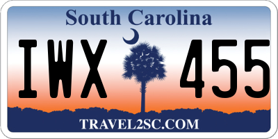 SC license plate IWX455