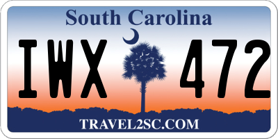SC license plate IWX472