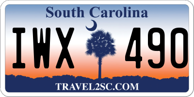 SC license plate IWX490