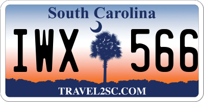 SC license plate IWX566