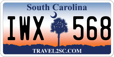 SC license plate IWX568