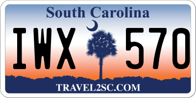 SC license plate IWX570