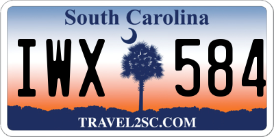 SC license plate IWX584