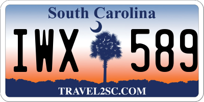SC license plate IWX589