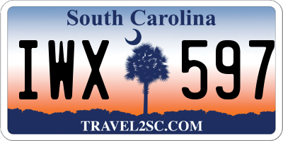 SC license plate IWX597