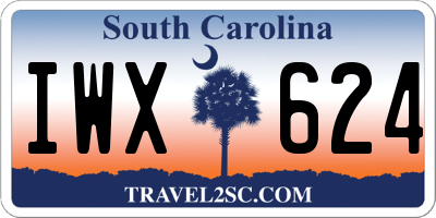 SC license plate IWX624