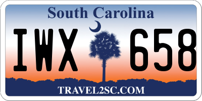 SC license plate IWX658