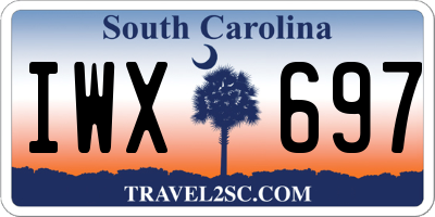 SC license plate IWX697