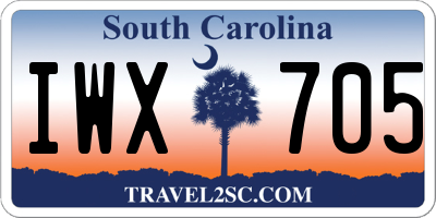 SC license plate IWX705