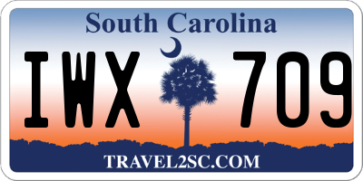 SC license plate IWX709