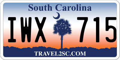 SC license plate IWX715