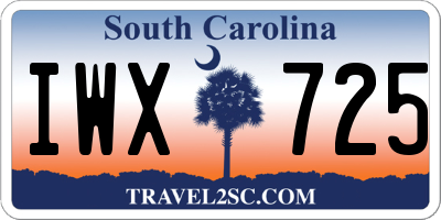 SC license plate IWX725