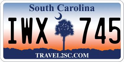 SC license plate IWX745
