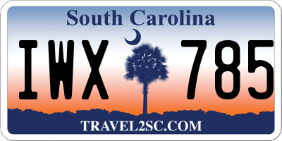 SC license plate IWX785