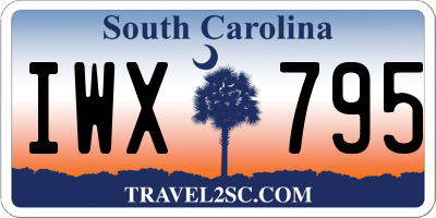 SC license plate IWX795