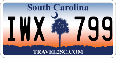 SC license plate IWX799