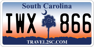 SC license plate IWX866