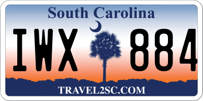 SC license plate IWX884