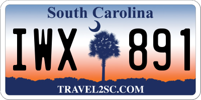 SC license plate IWX891