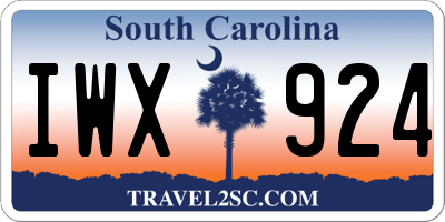 SC license plate IWX924