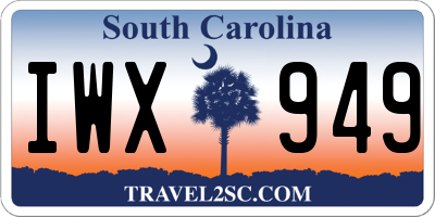 SC license plate IWX949