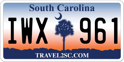 SC license plate IWX961