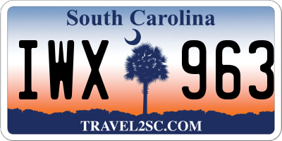 SC license plate IWX963