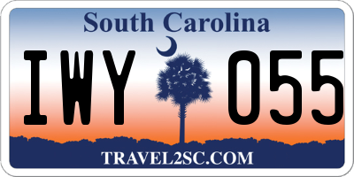 SC license plate IWY055