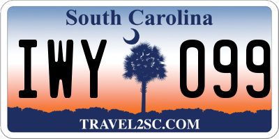 SC license plate IWY099