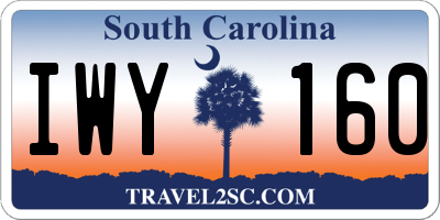 SC license plate IWY160