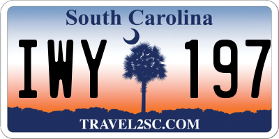 SC license plate IWY197