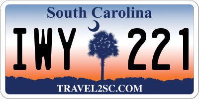 SC license plate IWY221
