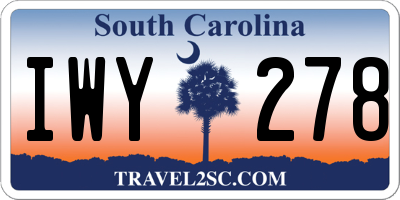 SC license plate IWY278