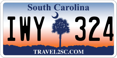 SC license plate IWY324