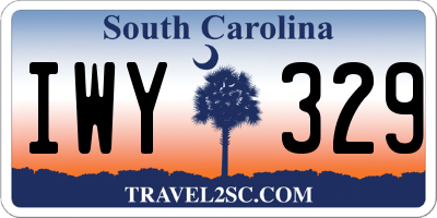 SC license plate IWY329