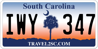 SC license plate IWY347