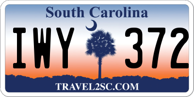 SC license plate IWY372